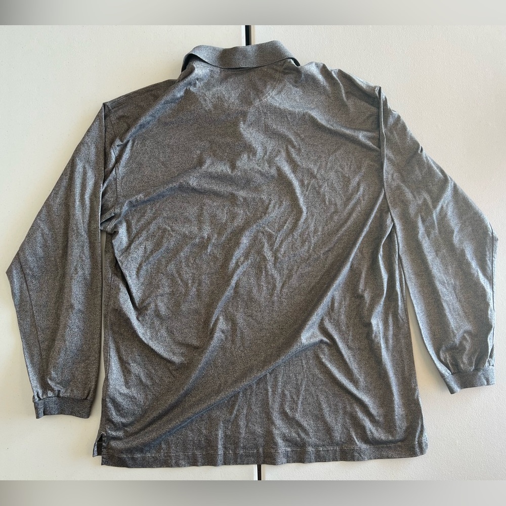 Callaway Golf Collection Men’s Essential Long Sleeve Brown Polo Shirt - Picture 3 of 6